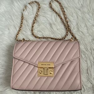 Michael Kors Rose Quilted Leather Shoulder Bag